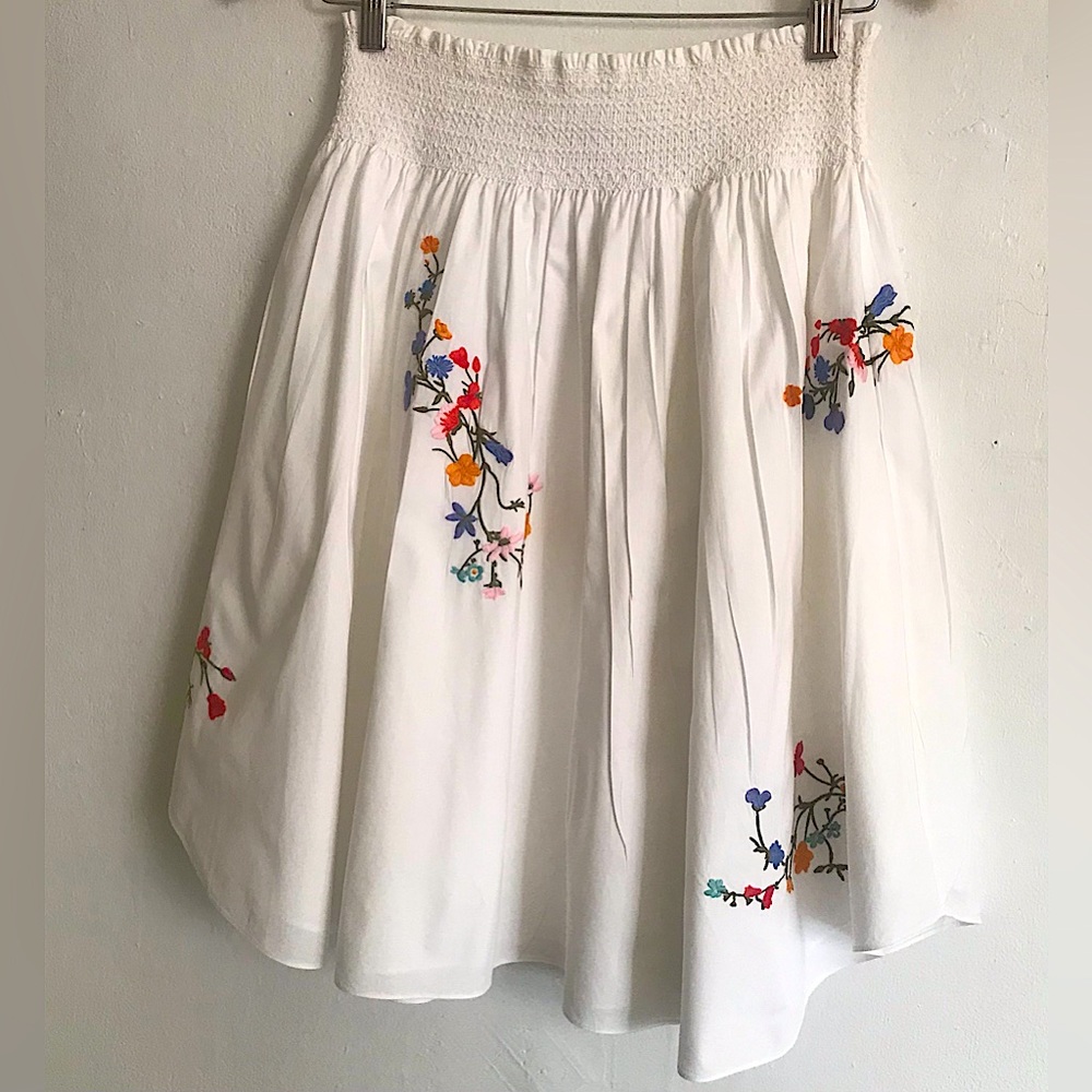 Tory Burch Cassie Delphi Embroidered Skirt - image 8